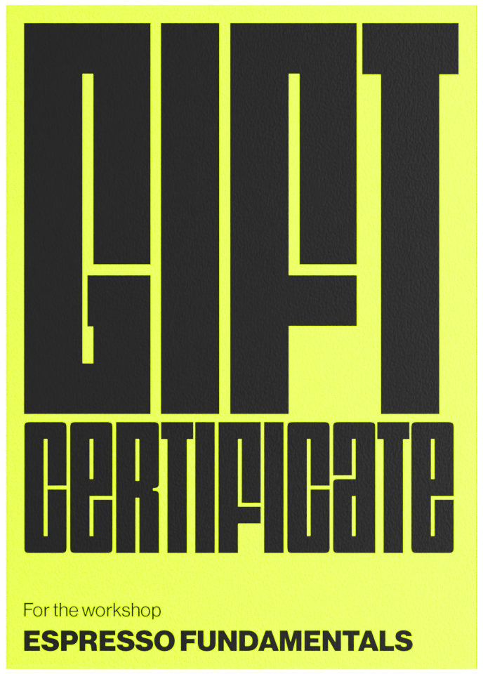 Gift certificate — Espresso Fundamentals